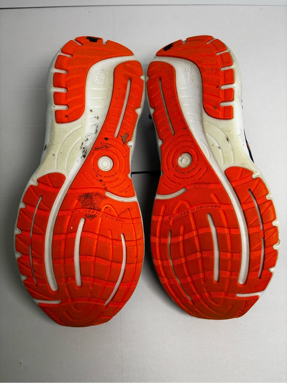 Brooks Glycerin GTS 20 Men’s 10.5 D Navy Orange Running Performance Shoes - Picture 9 of 9
